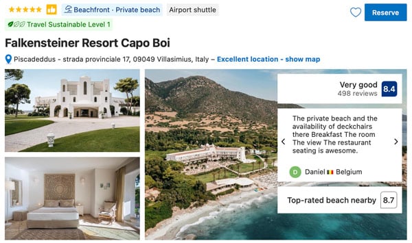 Falkensteiner Resort Capo Boi Best 5 star Hotel in Sardinia