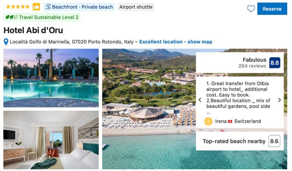Hotel Abi d Oru Best 5 star Hotel in Sardinia