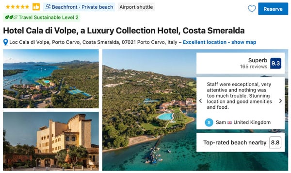 Hotel Cala di Volpe Best 5 star Hotel in Sardinia