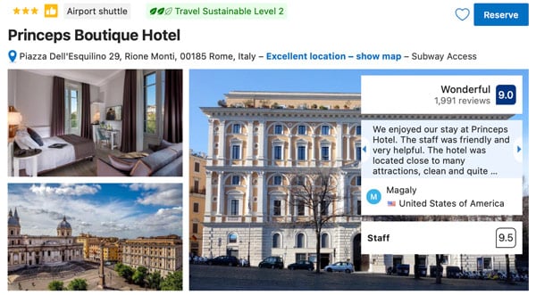 Princeps Boutique Hotel near Termini Railway Station Rome Princeps Boutique Hotel near Termini Railway Station Rome