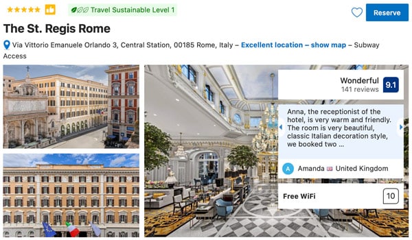 The St Regis Hotel near Termini Railway Station Rome The St Regis Hotel near Termini Railway Station Rome