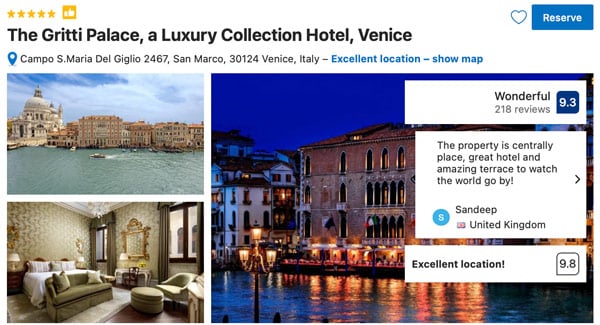 The Gritti Palace a Luxury Collection 5 star Hotel in Venice