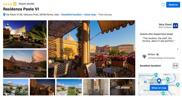 Residenza Paolo VI good hotel close to Vatican City Residenza Paolo VI good hotel close to Vatican City