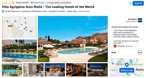 Villa Agrippina Gran Melia 5 star luxury hotel close to Vatican City Villa Agrippina Gran Melia 5 star luxury hotel close to Vatican City